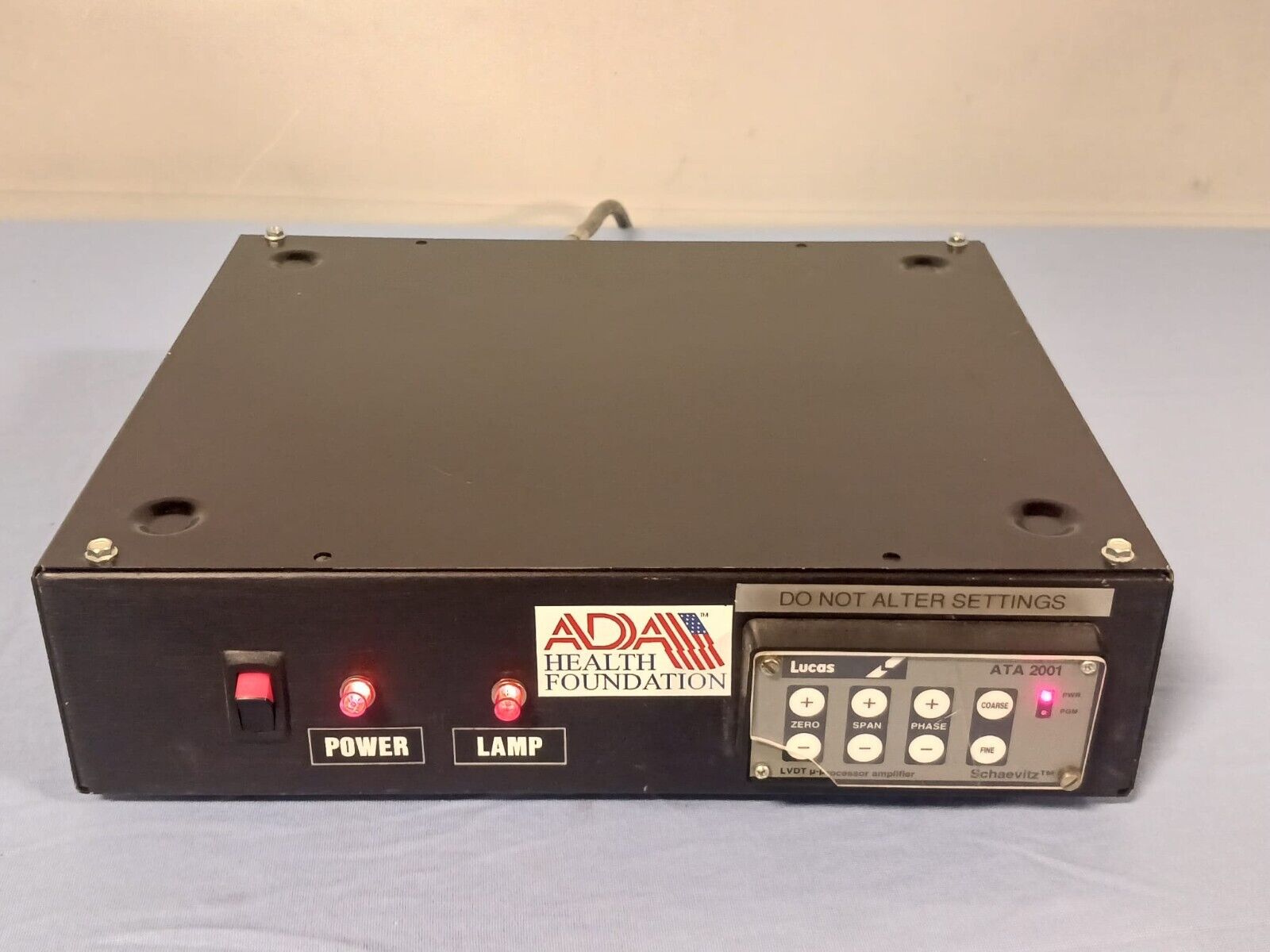 ADA Health/Schaevitz Lucas ATA 2001 LVDT Signal Conditioner Processor Amplifier