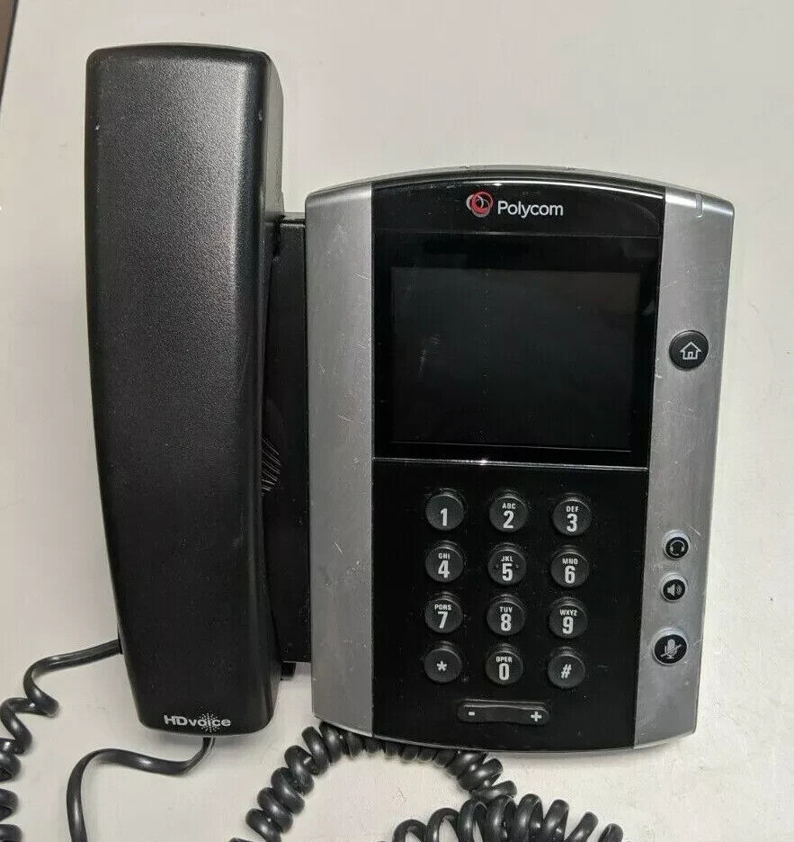 Polycom VVX 501 VoIP IP Phone, Stand & Power Blem Tested VVX501 2201-48500-001