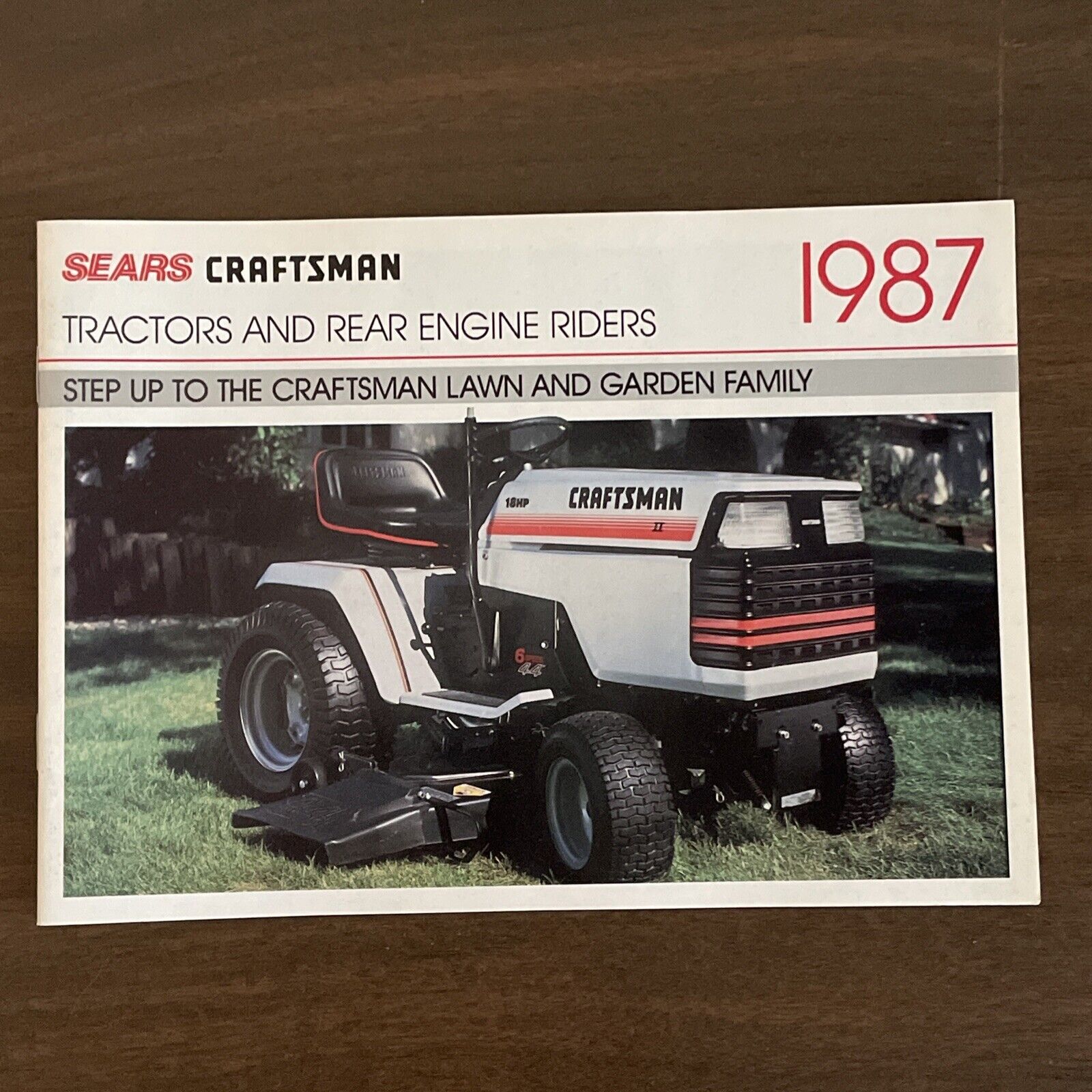 Vintage 1987 Sears Craftsman Lawn Garden Tractor Riding Mower Sales Brochure