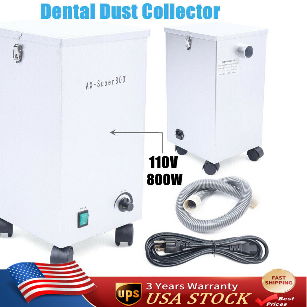 Lab Vacuum Cleaner Mobile Dust Collector Extractor Dust Removal Machine 110V 