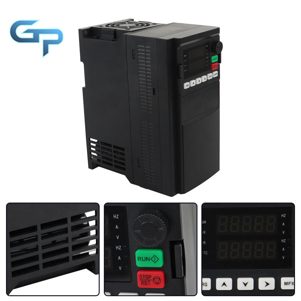 7.5KW 10HP Variable Frequency Drive Inverter Convert 1 To 3 Phase VFD 220V