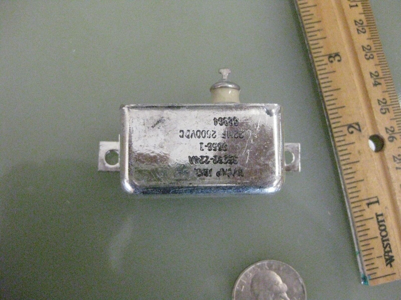 2 pieces Bycap Fixed Paper Dielectric Capacitor p/n 3E252-224A   New