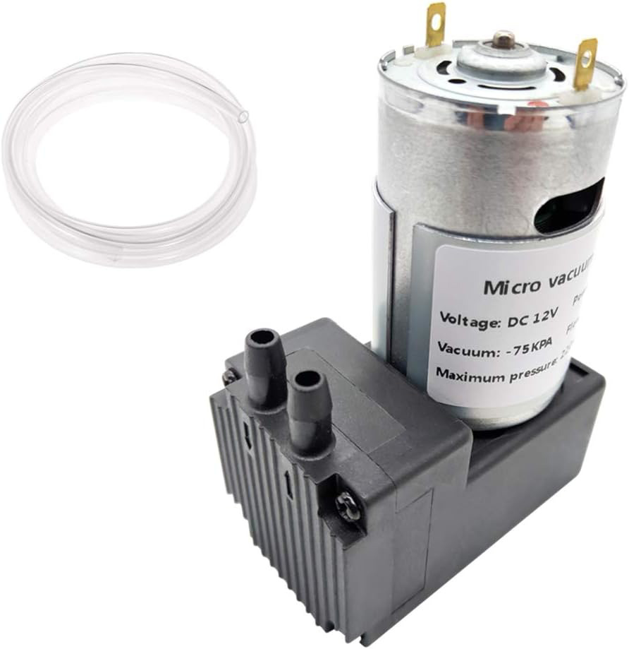 Vacuum pump DC 12V 12W, micro diaphragm pump air compressor -75KPA vacuum degree