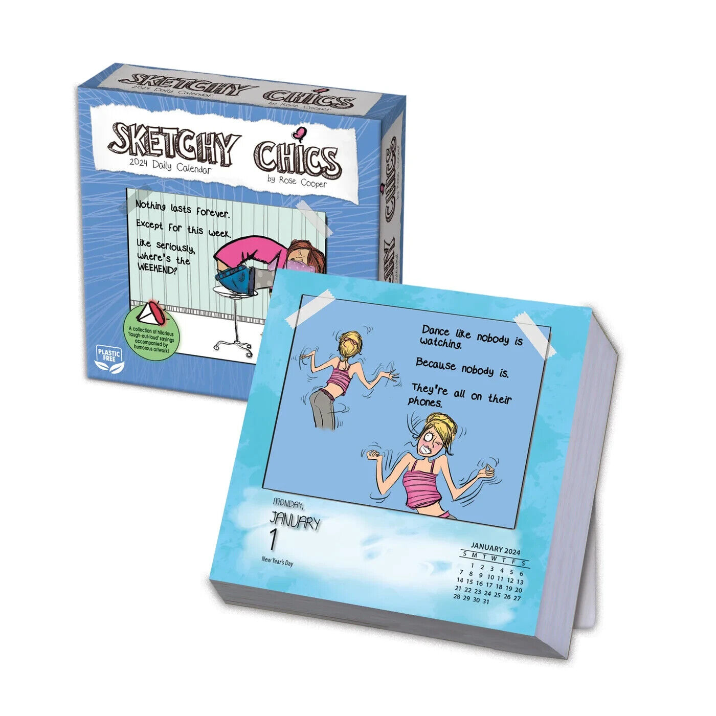 Turner Sketchy Chics 2024 Daily Boxed Calendar w