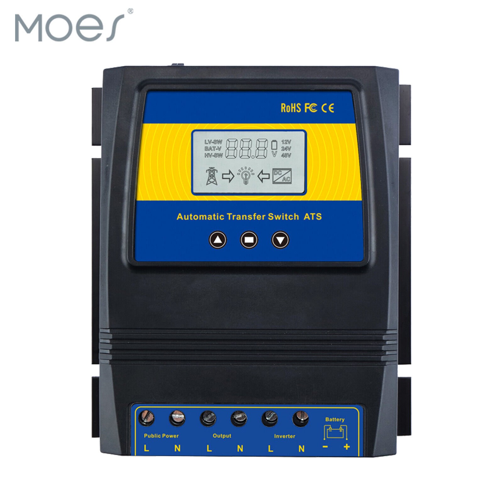 MOES Charge Controller Dual Power Automatic Transfer Switch Solar Wind System