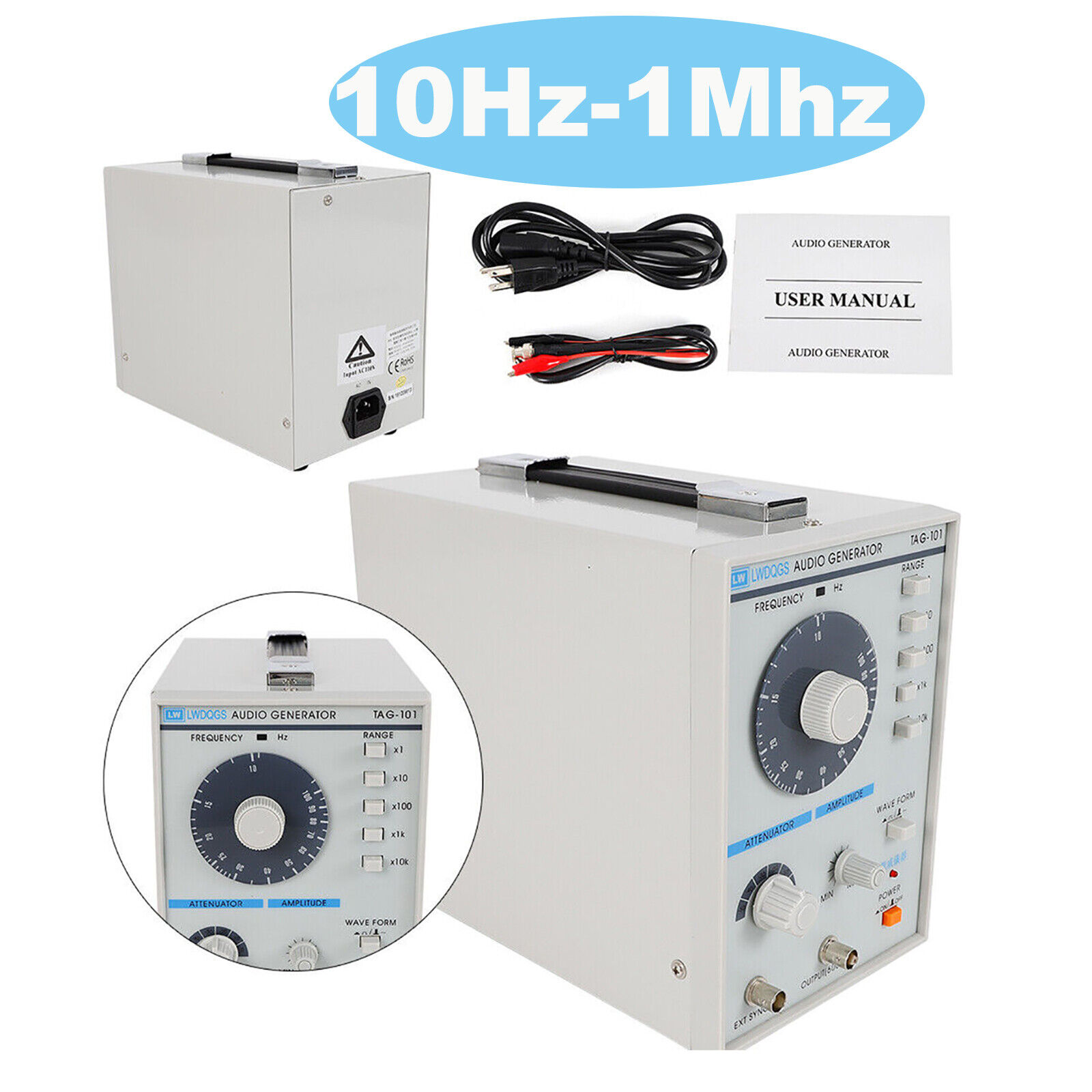Low Frequency Signal Generator Signal Source 10Hz-1MHz Audio Signal Generator