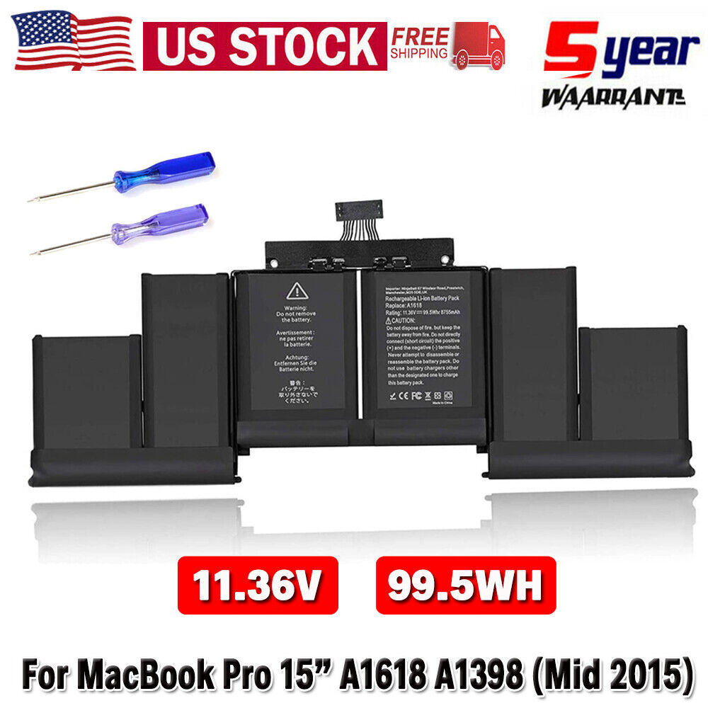 NEW OEM A1618 Battery for Apple MacBook Pro 15” Retina 99.5Wh A1398 Mid 2015