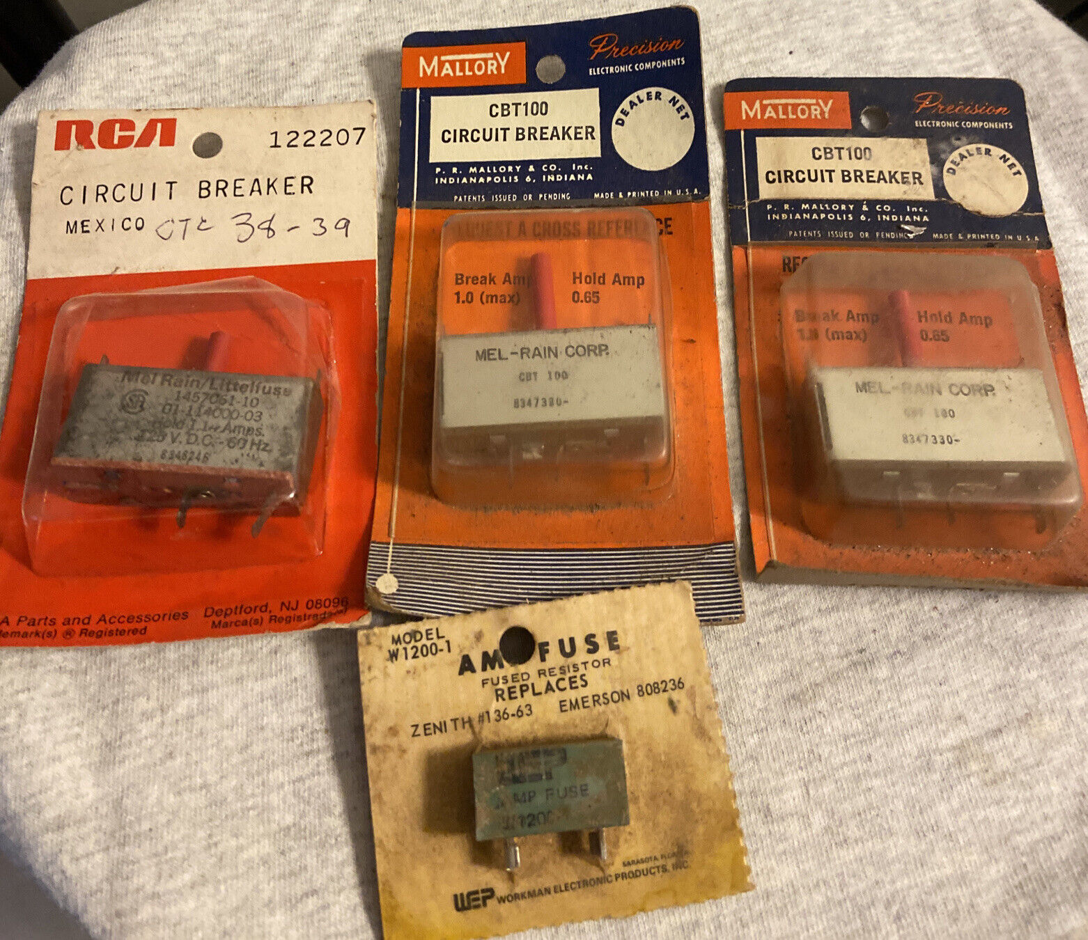 Vintage Circuit breaker and fuse New Old Stock