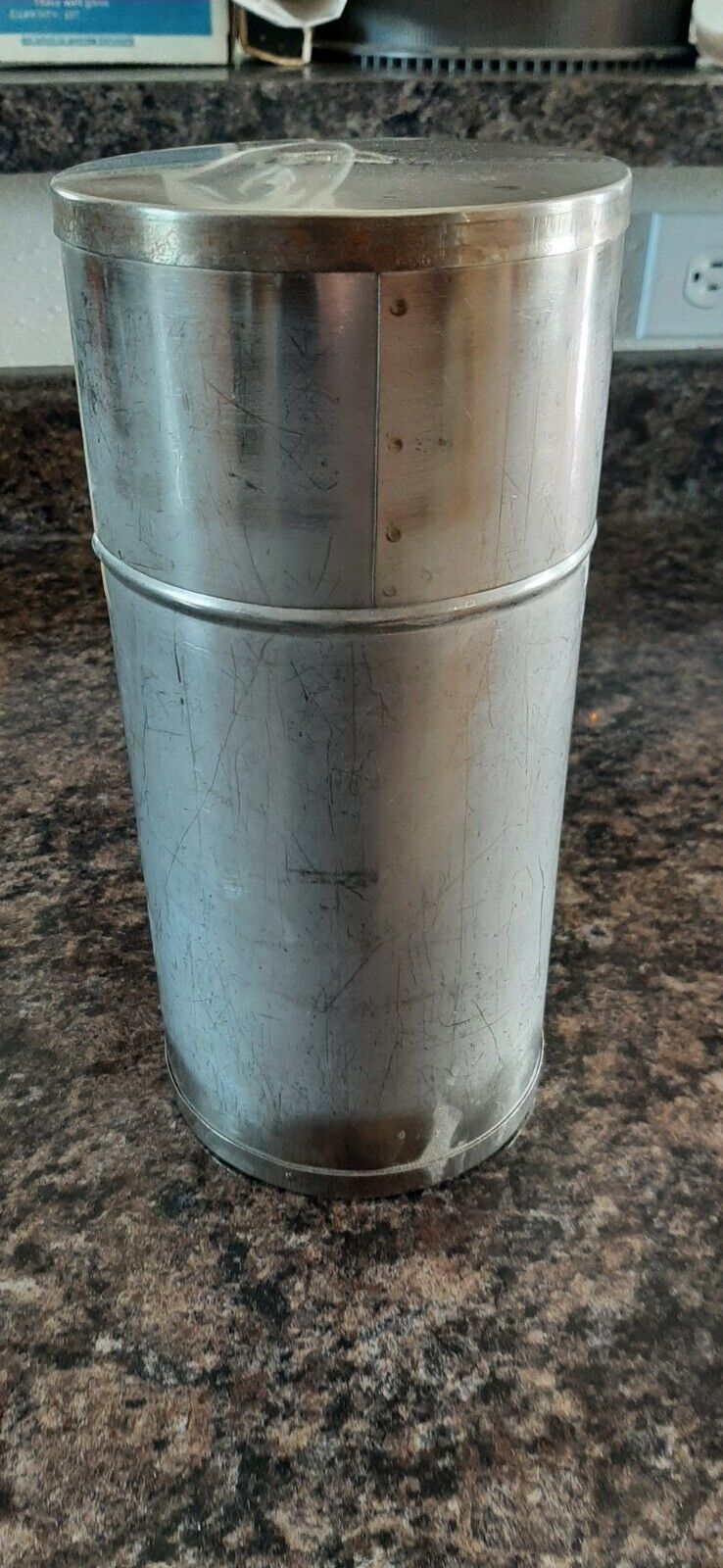 Vintage 10 Inch Stainless Steel Sterilization Canister with Insert