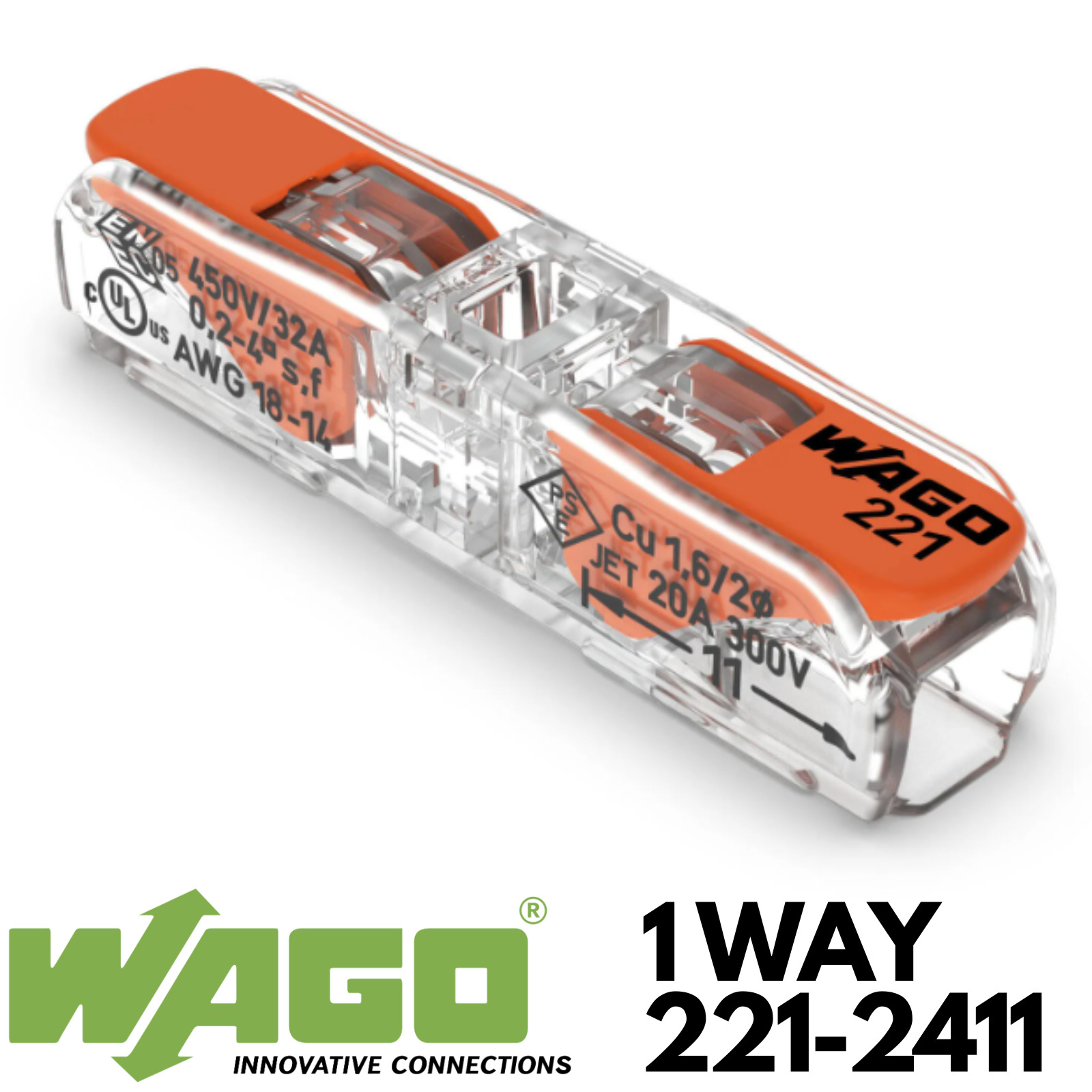 WAGO 221 Series Reusable Electrical Wire Cable Connectors Compact UK