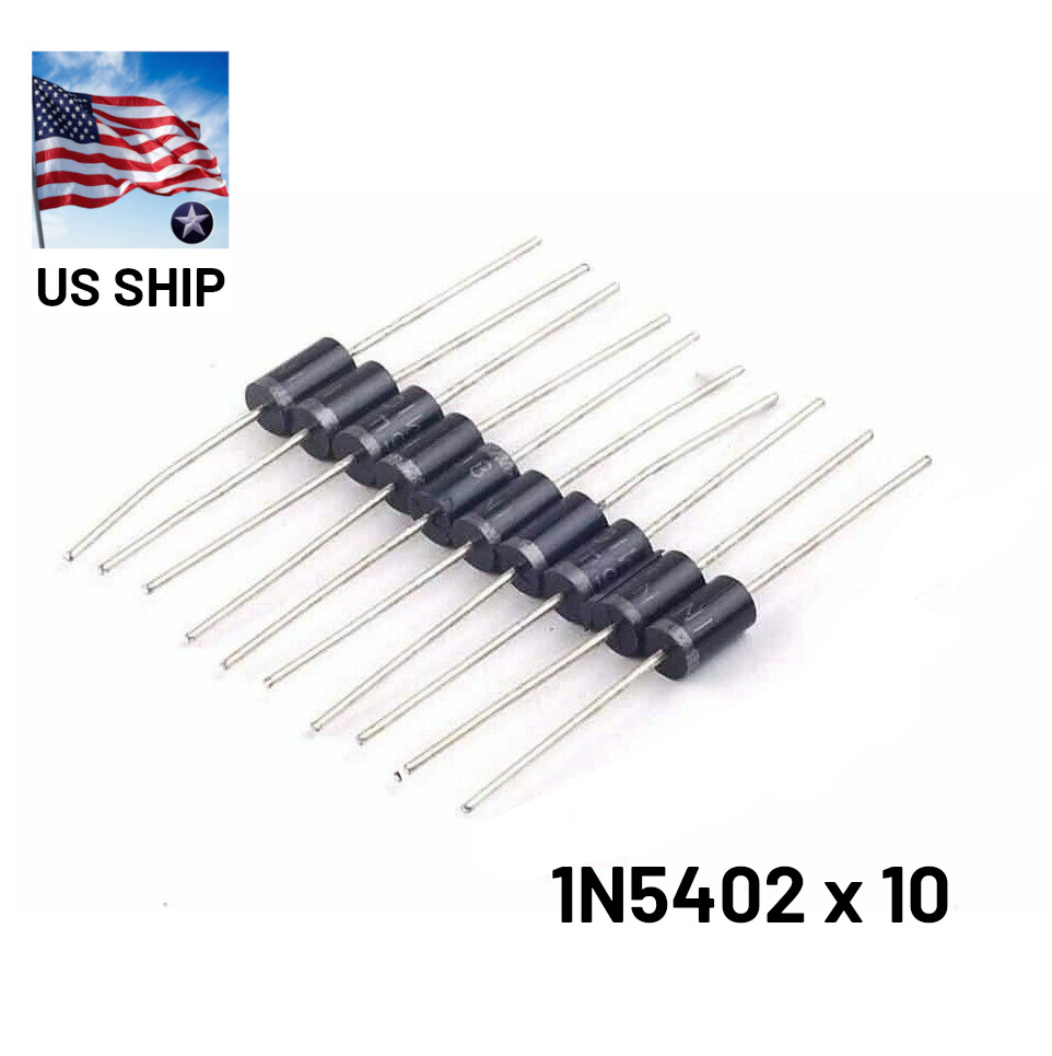 1N5402 IN5402 (10 pcs) 3A 200V Rectifier Diode - USA Ship
