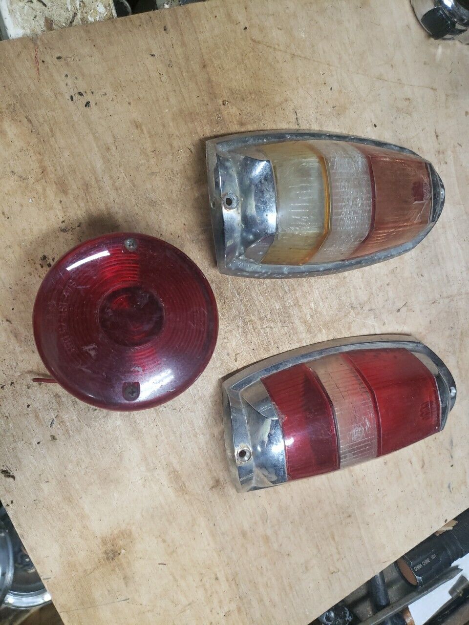 Vintage LOT of 3 Auto Lights Tail Lights 