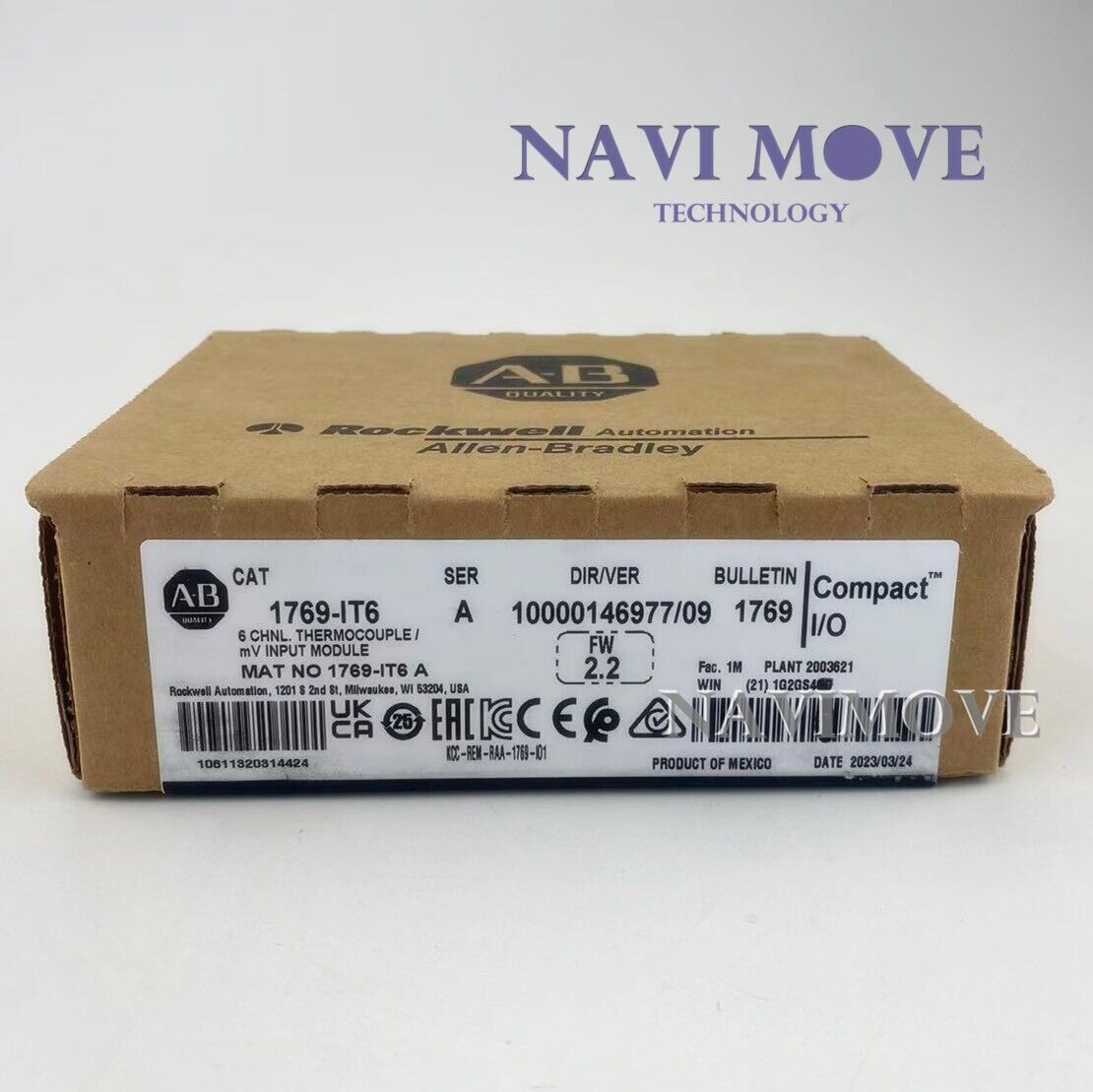 2023 New Factory Sealed Allen Bradley 1769-IT6 SER A Thermocouple CompactLogix 