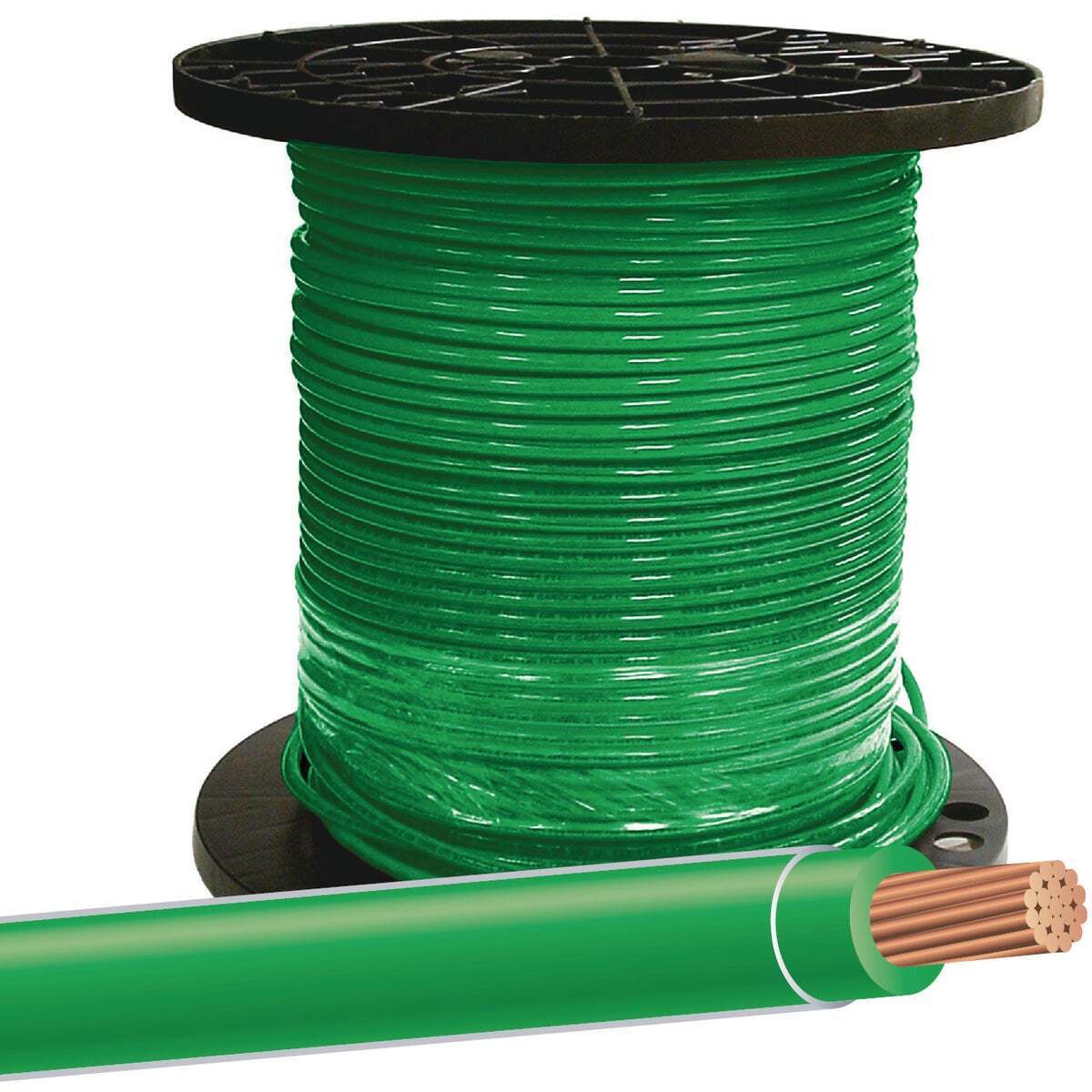 Southwire 500 Ft. 8 AWG Stranded Green THHN Electrical Wire 20492512 Southwire