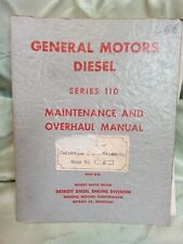 GENERAL MOTORS DIESEL Series 110 Maintenance-Overhaul The Manual VINTAGE '56 picture