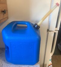 VINTAGE MIDWEST KEROSENE CAN 5 GALLON REAR VENTED BLUE POLY MODEL TSG picture