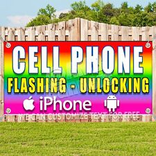 CELL PHONE FLASHING UNLOCKING Advertising Vinyl Banner Flag Sign Many Sizes picture