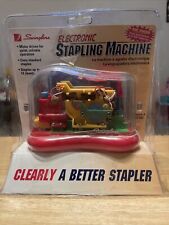 Vintage Swingline Electric ELECTRONIC STAPLER Stapling Machine CLEAR Retro 80's picture