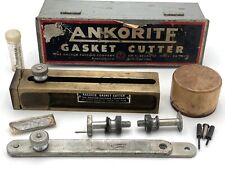 Vtg Ankorite Gasket Cutter Original Metal Box USA picture