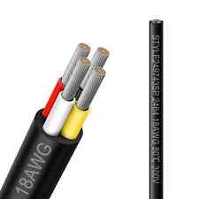 18 Gauge 4 Conductor Electrical Wire, 16.5FT 18AWG Black PVC Stranded Tinned 4 picture