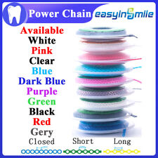 15Feet Dental Ortho Brace Bands Power Chains Super Elastic Short Closed Long 1pc picture