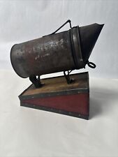 VINTAGE BEE KEEPERS SMOKER,  BELLOW LEATHER AND WOOD, AIR BLOWER, BEEKEEPER picture