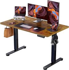 Height Adjustable Electric Standing Desk Sit Stand up (Vintage Brown) picture