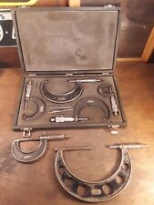 Vintage Starrett And Wards Master Micrometer Calipers Lot picture