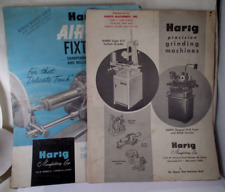 (2) Vintage HARIG BROCHURES PRECISION GRINDING MACHINES & AIR-FLO FIXTURE picture