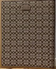 Vintage Coach Black/Brown Leather Folder Organizer UPS Engraved  12.5