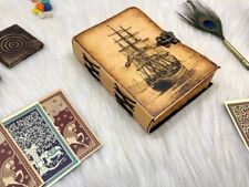 vintage journal Sailing ship handmade leather journal gifts for him her picture