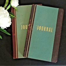 Vintage Ledger Journals All Blank Pages, Lot of Two picture