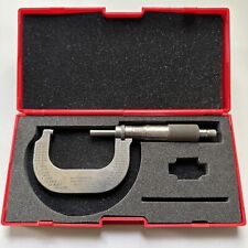 Vintage Starrett No. 213-C 1”-2” Outside Micrometer with Case  picture