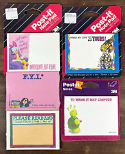Vintage FUNNY 3M POST-IT NOTE PAD Lot of 5 SEALED 80s 90s Daisy Duck Cathy picture