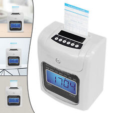 US LCD Employee Attendance Machine Time Clock Punch Card Machine Office+50 Cards picture