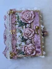 Vintage Pink Pixie Diary for Girls Roses Gold butterfly and Flowers 10