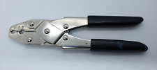 Vintage Crimping Tool Wire Strippers Black Rubber Handles picture