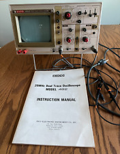 Vintage Eico Dual Trace Oscilloscope Model 482 & Manual Working picture