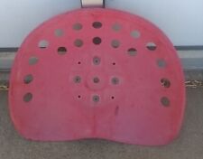 Vintage Metal Tractor Seat Faded Rustic Red picture