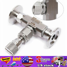 KF25 High Vacuum Metering Valve Bellows Sealed Tube Fittings 304 Stainless Steel picture