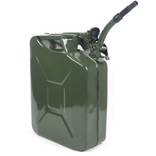 20L Vintage Green Metal Gas Can Fuel 5 Gallon Jeep Steel USA picture