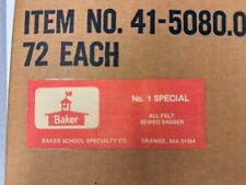 12 NOS Vintage Baker No. 1 Special All Felt Sewed Chalkboard Blackboard Eraser picture