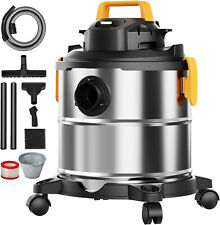 Stainless Steel Wet Dry Shop Vacuum,5.5 Gallon6Peak HP Wet/Dry Vac,2-in-1 Nozzle picture