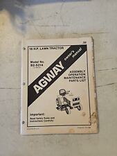Vintage AGWAY Model No. 82-5214 Riding Mower Tractor Owners Manual picture