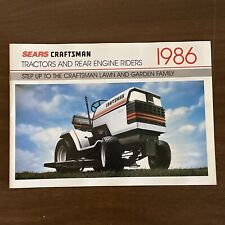 Vintage 1986 Sears Craftsman Lawn Garden Tractor Riding Mower Sales Brochure picture