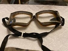 Vintage Safety Glasses Goggles 1930s 1940s Steampunk Riding Motorcycle Antique picture