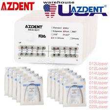 AZDENT Dental Orthodontic Brackets Mini Roth/MBT 022 Hooks 345/10Size Arch Wires picture