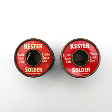 Vintage Kester Plastic Rosin Core Solder - open box 2lbs 1oz picture