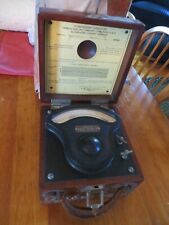 Vintage GE Industrial Antique AC Ammeter in wooden box with lid #301569 picture
