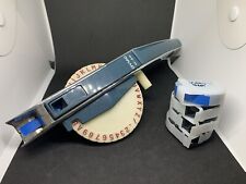Dymo M-20 Embossing Tool Tapewriter Label Maker Chrome Blue MCM Vintage Retro picture
